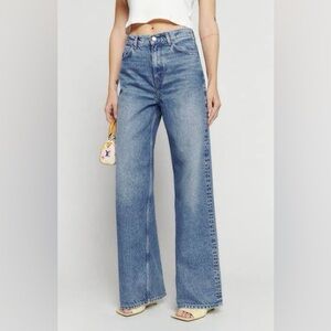 Reformation Cary High Rise Slouchy Wide Leg Jeans - 28